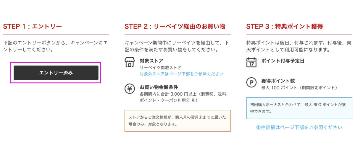 楽天リーベイツ_エントリー