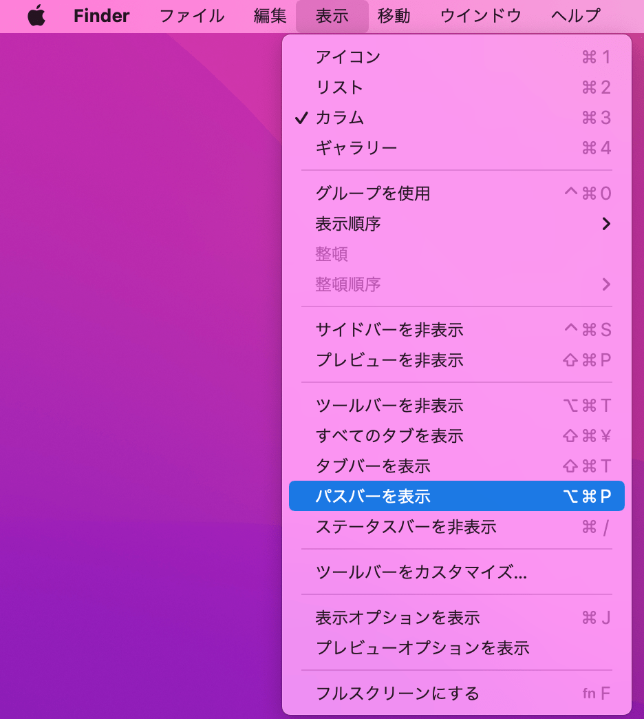 ファイルパスの確認