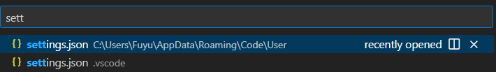 settings.jsonの変更