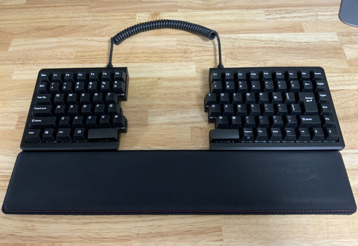 洗浄後の分割キーボード